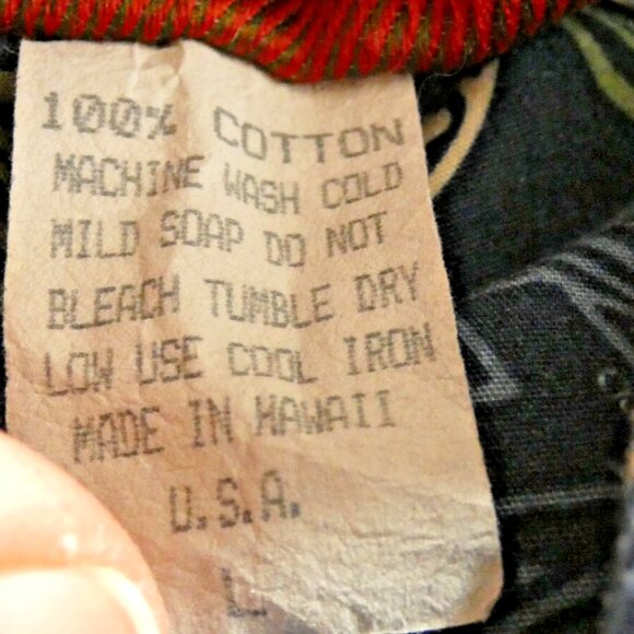 E & K Men Hawaiian Shirt Size L 100% Cotton Short Sleeve Made in Hawaii Summer - Picture 6 of 7